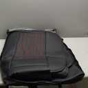 Huidasource Leather Back Row Seat Covers, Waterproof Rear Split Bench Car Seat Covers, Vehicle Seat Cushion Cover Protector Universal Fit for Most Cars Sedan SUV Pickup Truck(Back Row/Black&Red)