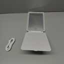 FUNTOUCH Rechargeable Travel Makeup Mirror with Lights and 10X Magnifying Mirrors, Portable Lighted Vanity Mirror with 80 Led,2000mAh Battery,3 Color Lighting,Touch Dimming,Tabletop Light up Mirror