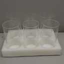 6 PCS Hurricane Candle Holder, D:4" H:8" Open Ended Glass Candle Cylinder Sleeve, Clear Glass Cylinder Candle Holder, Open Flame Candle Chimney Tube Cover, Bottomless Cylindrical Glass