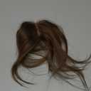 Hairro Human Hair Toppers For Women No Bang Middle Part Side Bangs Hair Clip Wispy Thin Short Wiglet Hairpieces 11 Inches 14g #04 Medium Brown