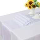 Pack of 10 Satin White Table Runners 12 x 108 Inches - WENSINL Off White Table Runner for Party Wedding Birthday Christmas Banquets Engagement Anniversary Meeting Event Dining Room Decorations