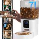 Frienhund Automatic Cat Feeder with 2K Camera: 5G WiFi Automatic Dog Feeder with Night Vision,Cat Food Dispenser with 7L Large Food Storage Container for Multiple Pet,Detachable for Easy Clean -29 Cup (White-1)