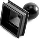 QWORK Fence Post Cap, 4 Pack 2" x 2" Decorative Piling Metal Caps with Top Ball, Black