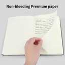 LBWCER Be Still Journal for Women, Christian Gifts for Women,200 Pages, A5 Hardcover Leather Journals for Writing, School, Travel, Business, Work, Home (Be still 46:10 Black)