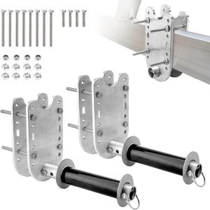 2 Pack Boat Lift Wheel Kit, Adjustable Boat Lift Wheel Bracket, Aluminium Mounting Plates for Boat Lift Installation Wheel Kits, Fit Universal Lifts and Dock Shafts