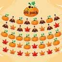 OHOME 40 Pack Thanksgiving Decorations -Thanksgiving Banner for Indoor Home Party Office Classroom School Fall Decor 2pack