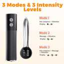 Electric Muscle Scraper Tool with Vibration,Massage& Heat, Portable Gua Sha Massager for Full Body Muscle Recovery, Relaxation, and Pain Relief (Black)
