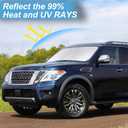 Custom Fit Armada Windshield Sunshade for 2017-2024 2025 Nissan Armada Accessories Front Window Car Shades Shield Cover for Windshield 210T Silver Coating Sun Visor Protector Reflector Blocks UV