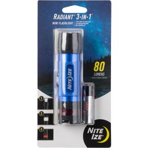 Nite Ize Radiant 3-in-1 LED Mini Flashlight - Versatile Flashlight with 80 Lumen Light - Use as Safety Light, Flashlight, or Mini Lantern - Blue