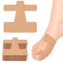 40 PCS Pre-Cut Bunion Corrector Kinesiology Tape for Big Toe Support & Toe Alignment, Hallux Valgus Foot Corrector for Women & Men, Self-Adhesive Toe Support Strips, Skin Color