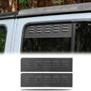 Window Covers Window Vent with Insect Net Compatible With 2018-2024 Jeep Wrangler JLU, 4 Doors (2 Pcs)