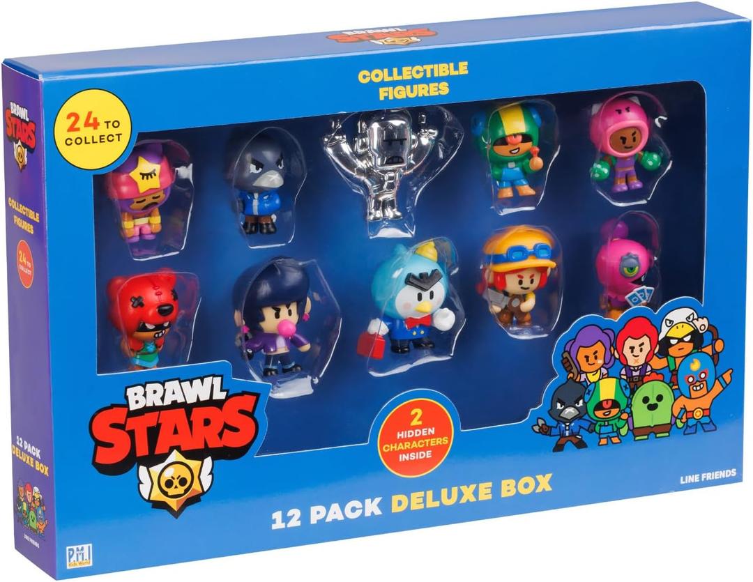 Brawl Stars Collectible Figures Pack - 12 Toys Featuring Rare and Mystery Characters | Officially Licensed | Perfect for Video Gamer Gifts and Party Supplies
