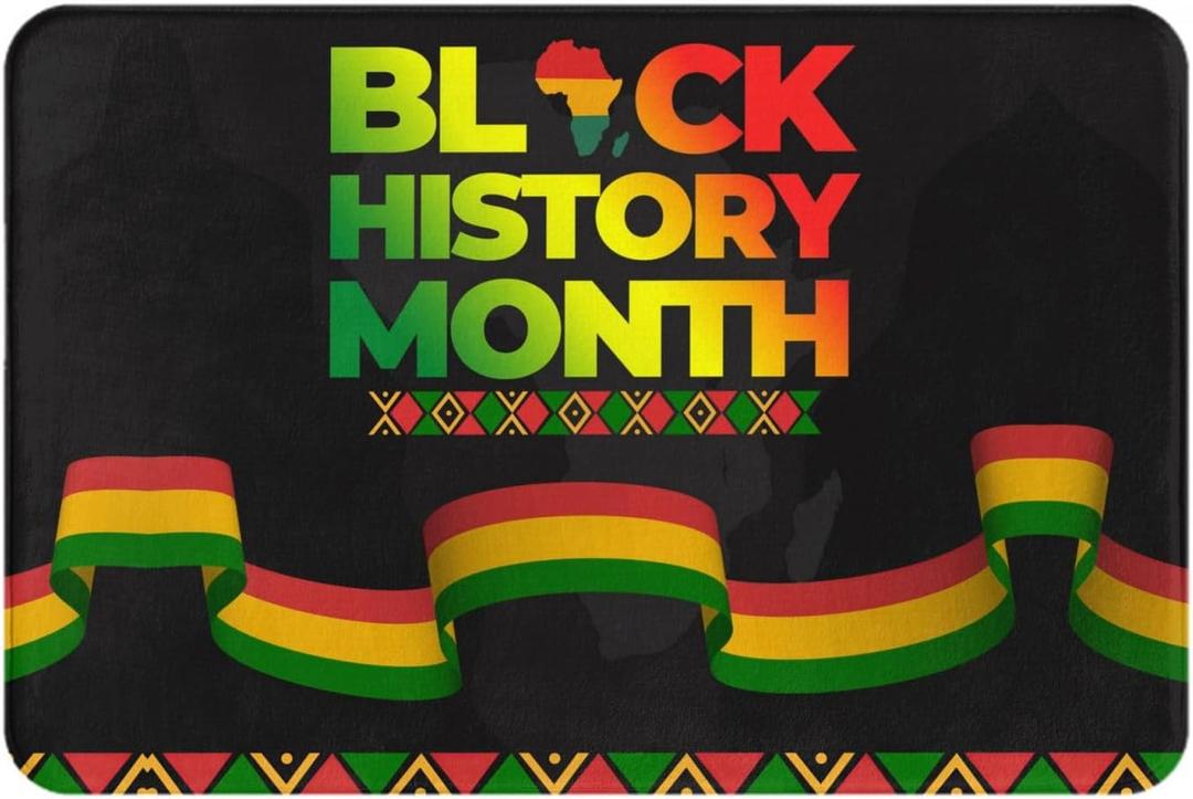 Black History Month Doormats Door Mat Non Slip Rug Welcome Mats Decorative Rugs for Entrance Bedroom Bathroom Outdoor Indoor 16 * 24 Inches (One Size)