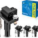 PHILTOP Ignition Coil Pack and Iridium Spark Plugs Fits for Subaru 2011-2014 Impreza 2.5T, Subaru 2015-2018 WRX STI, Subaru 2011-2013 Forester 2.5T, Subaru 2010-2012 Legacy 2.5T, 4PCS UF665