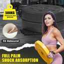 HOZMOZ Ventilated Weight Lifting Gloves, Thick Padded Workout Gym Gloves with Full Palm Protection & Grip & Shock Absorption for Women & Men's Fitness Exercise Training, 265803