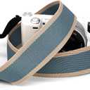 Eggsnow 1.5" Wide Camera Straps, Binocular Strap Universal Shoulder Strap for All DSLR Cameras & Binoculars, Great Gift for Men Women Photographers (D3 - Blue Stripe)