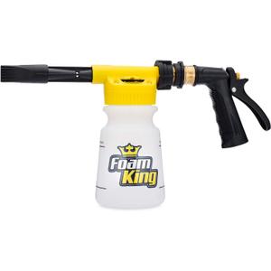 Foam King Car Wash Foam Gun, Foam Cannon for Hose Garden - The King of Suds - Ultimate Scratch Free Cleaning Car Soap Sprayer - Snow Foaming Blaster Fits all Garden Hose (Foam Gun (For Garden Hose))