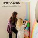 PUTSKA Corner Stuffed Animal Storage Organizer - Stuffed Animal Holder, Stuffy Storage, Space-Saving Plushies and Toy Corner Organizer for Kids Room (Rainbow)