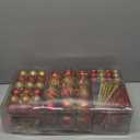 SHareconn 106PCS Christmas Balls Ornaments Set, Colorful Shatterproof Plastic Decorative Baubles for Xmas Tree Decor Holiday Wedding Party Decoration with Hanging Hooks, Red & Gold