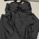 Daci Plus Size Women Two Piece Swim Dress with Shorts Flowy Swimsuits Tummy Control Tankini Bathing Suits Black 18W