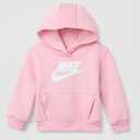 Nike Baby Sportswear Club Fleece Pullover Hoodie and Joggers 2-Piece Outfit Set (Large Swoosh Logo) (Medium Soft Pink)