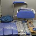 Amazon.com: Bedside Commode Wheelchair with Drop Arms & Lockable Casters, Waterproof Aluminum Shower Chair, Anti-Tilt Foldable Footrest, Sponge Padded Seat, 330lbs Weight Capacity, 3 in 1 Bedside Commode Chair : Health & Household