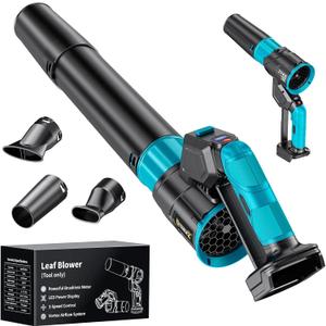 DIYtoolifz Cordless Leaf Blower Compatible with Makita 18V, 180 Rotated, 600 CFM Handheld Leaf Blowers, 3-Speed Brushless Motor, Lightweight Blower for Lawn Care, Yard, Garden, Patio (No Battery)