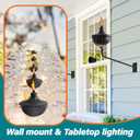 Wall Mounted Citronella Torches Set of 6, 24 oz Garden Torches for Outside, Refillable Flame Light Torch, Outdoor Metal Torch for Yard, Patio, Deck, Garden, Party, Landscape