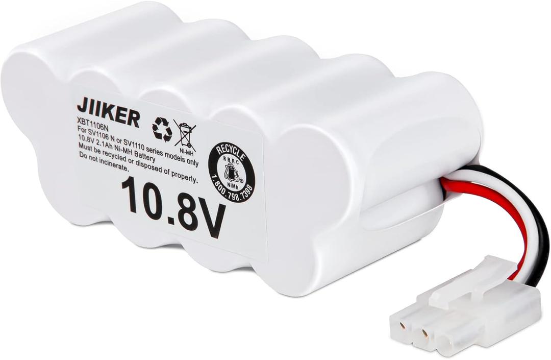 JIIKER XBT1106N Battery Replacement for Shark SV1110 SV1106N SV1106_N SV1110N SV116N Freestyle Navigator Cordless Stick Vacuum, 10.8V 2.1Ah Ni-Mh Battery