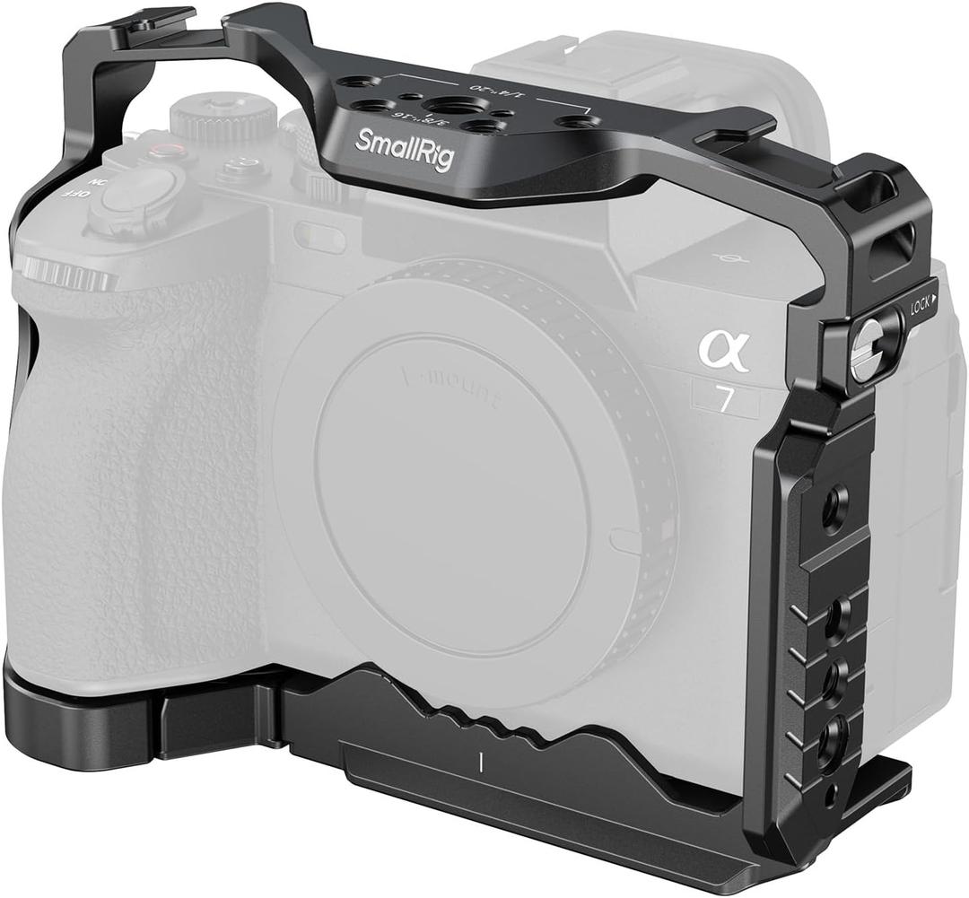 SmallRig A7 V / A7 IV / A7R IV / A7R V / A7S III / A1 Camera Cage with Built-in Slot for AirTag, for Sony Alpha 7 V / 7R V / 7 IV / 7S III / 1 / 7R IV