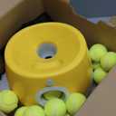 MEKAPLE Automatic Dog Ball Launcher, Dog Ball Thrower with 15 Mini Tennis Balls Sizing 2 Inch and Mesh Bag, Interactive Dogs Toys Tennis Balls Launcher for Small Dogs with 3 Distance Settings (Orange)