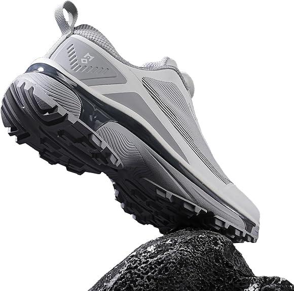 MENCCO Men's Trail Running Shoes Fashion Walking Hiking Sneakers for Men Tennis Cross Training Shoe Outdoor Snearker Mens Casual Workout Footwear-White-11