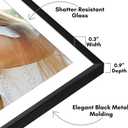 Americanflat 12x18 Metal Poster Frame with Tempered Glass - Use as 11x17 Frame with Mat or Display 12x18 Photo Without Mat - Brooklyn Collection - Picture Frames for Wall Display - Black