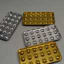 Stainless Steel Ice Cube Trays, 4 Pack with 72 Round Ice Cube Slots - Easy Release, Plastic-Free, Zero Waste