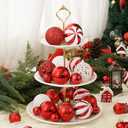 128 Pcs Christmas Ball Ornaments Set - Shatterproof Plastic Red Christmas Tree Balls for Tree Decor, Holiday, Wedding, Party