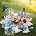 24000mAh Camping Fan, Portable Rechargeable Fan, Battery Powered Fan with LED Lantern & 120 Oscillation, Battery Operated Ventiladores for Travel, Tent, Fishing, Jobsite, Outdoor, Gifts for Men Dad, Large