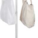 Blulu Heavy Duty Adjustable Shopping Bag Rack Metal Rack for Retail Store Chrome Handbag Display Stand for Trade Show Boutique Small Business, 45 Inch(1 Pcs, Silver)