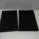Coward 2Pcs/Set Black Velvet Stackable Jewerlry Organizer Tray Velvet Blank Tray Holder for Beads Bracelets Necklaces Earrings Store Selling or Home Show