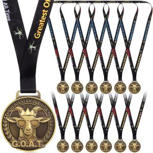 Loetere Award Medals 2'' Awards Trophy with Neck Ribbon Winner Prizes Bulk Gifts for Team Tournaments Prize Participation Competitions Achievement Party Favors