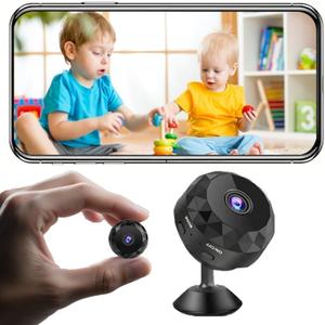 Mini WiFi Security Camera, 1080P HD, Motion Detection, Night Vision, Magnetic Mount, Battery/USB Powered, Perfect for Indoor and Outdoor Security and Pet/Baby Monitoring​