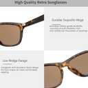 Retro Square Big Sunglasses for Women & Men Trendy Oversized Classic Shades with UV400 Protection Unisex Frame (Tortoise Shell)