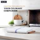 TEXAS LINEN CO. Cotton Kitchen Towels 6 Pack - 15 x 25 Inches - Highly Absorbent Dish Towels for Kitchen Drying, Soft Durable Reusable Quick Dry Tea, Kitchen and Dish Cloths Set - Blue Stripe