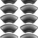 10 Pack 1" Carbon Steel 90° Butt Weld Elbow, Beveled Ends, Weldable Pipe Fitting, Sandblasted & Oiled Finish for Structural, Industrial, Fabrication Use