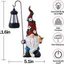 Pohabery Gnomes Outdoor Statue with Solar Lights,Solar Garden Gnomes Decorations for Yard Patio Outside Gnome Garden Decor, Gnomes Gifts for Women Mom