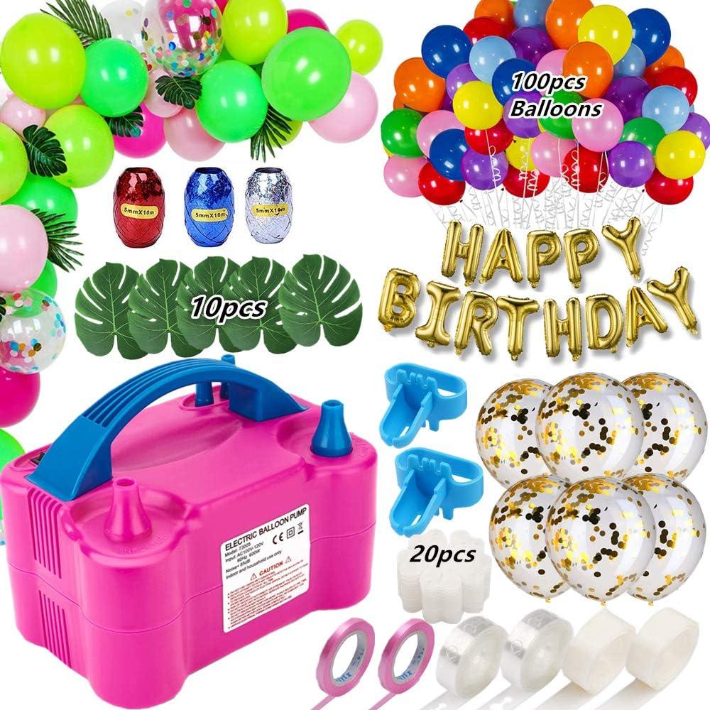 Balloon Pump Electric Party Decorations  Electric Balloon Pump for Balloon Arch Kit, Portable Dual Nozzle Balloon Inflator