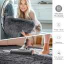 OLANLY 2x6 Machine Washable Runner Rugs for Hallway, Soft Fluffy Shaggy Bedside Rugs for Bedroom, Living Room, Indoor Floor Carpet for Kids Girls and Boys, Nursery Rooms, Home Decor Aesthetic, Grey