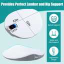 ROYALAY Lumbar Support Pillow for Bed, Memory Foam Waist Pillow for Sleeping, Ergonomic Wedge Pillow for Back Support, Elevated Body Pillow with Removable Cover for Side, Back and Stomach Sleepers, 22inx22inx3in