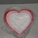 Hushee 3 Pcs Valentine's Day Wooden Serving Tray Heart Shaped Plate Wood Serving Dish Tray and Platter for Valentines Day Table Decoration Home Office Food Display, 3 Sizes(Heart, Red, Pink, White)