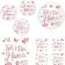 CNhoqc Mothers Day Bobo Balloons - 20Pcs Feliz Dia Mam Transparent Bobo Balloons 16Pcs Rose Gold Sticker Decals Set Moms Birthday Anniversary Home Party Decorations Supplies Bridal Shower Wedding
