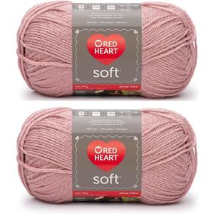 Bulk Buy: Red Heart Soft Yarn (2-Pack) (Rose Blush)